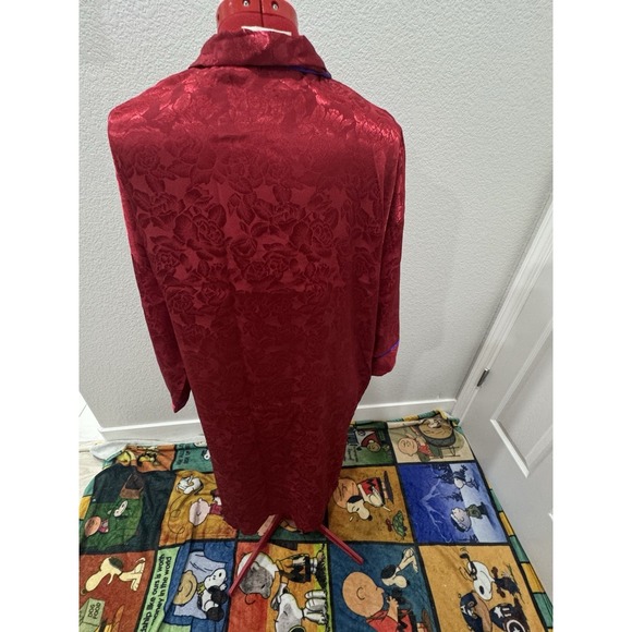Victoria's Secret Vintage Red Floral Robe Gold Label - Picture 4 of 7